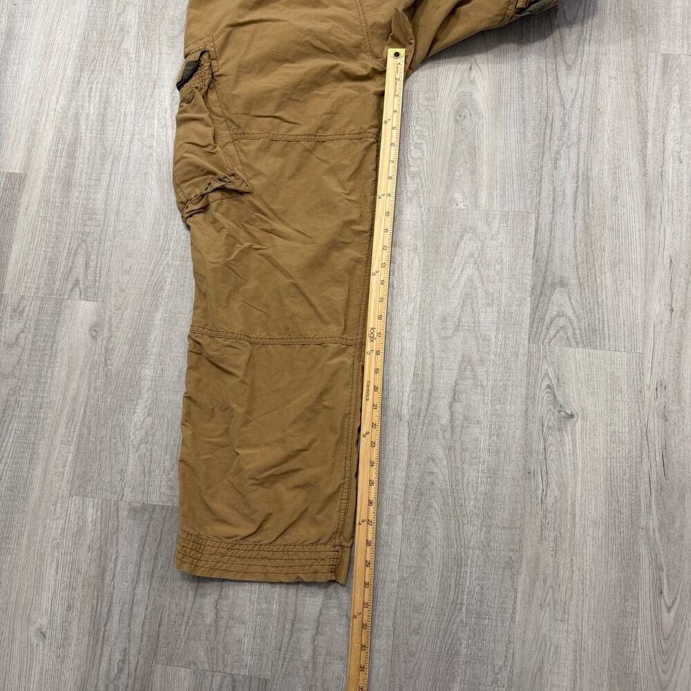 Vintage Arizona Jean Co. Cargo Pants Men's 36x30 Tan y2k Skater Fatigue Baggy - Picture 8 of 10